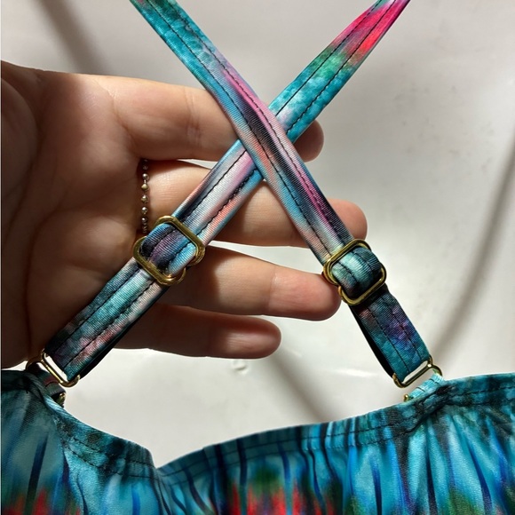 Swimsuits For All Tropiculture Women’s Multicolor V-Neck Flowy Tankini Top 16 - Picture 10 of 16